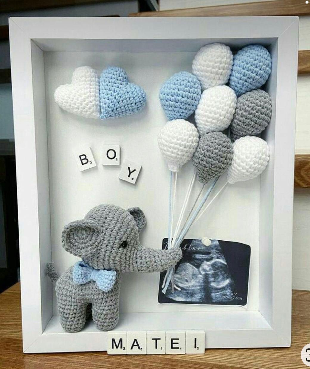 Pregnancy Reveal Elephant Shadow Box  PDF Pattern