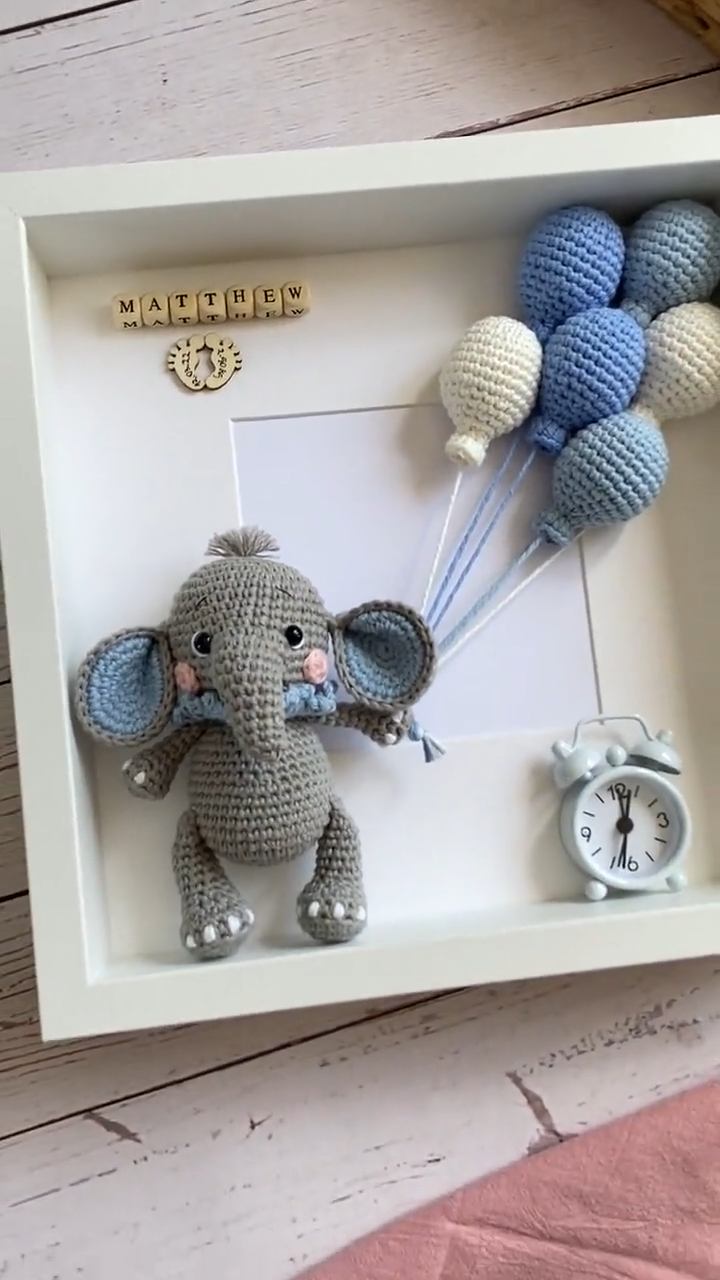 Pregnancy Reveal Elephant Shadow Box  PDF Pattern